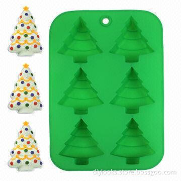 Wholesale Christmas Tree Style Silica Cake Mold